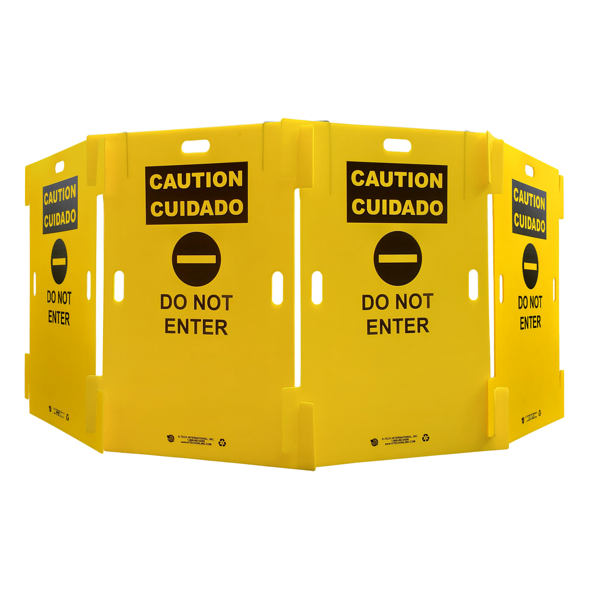 42" Corrugated Plastic 4 Panel Barricade Kit with Anchors & Locks