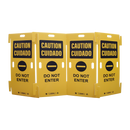 24" x 42" x 4mm Corrugated Plastic 4 Panel Barricade Kit