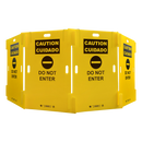 42" Corrugated Plastic 4 Panel Barricade Kit with Anchors & Locks